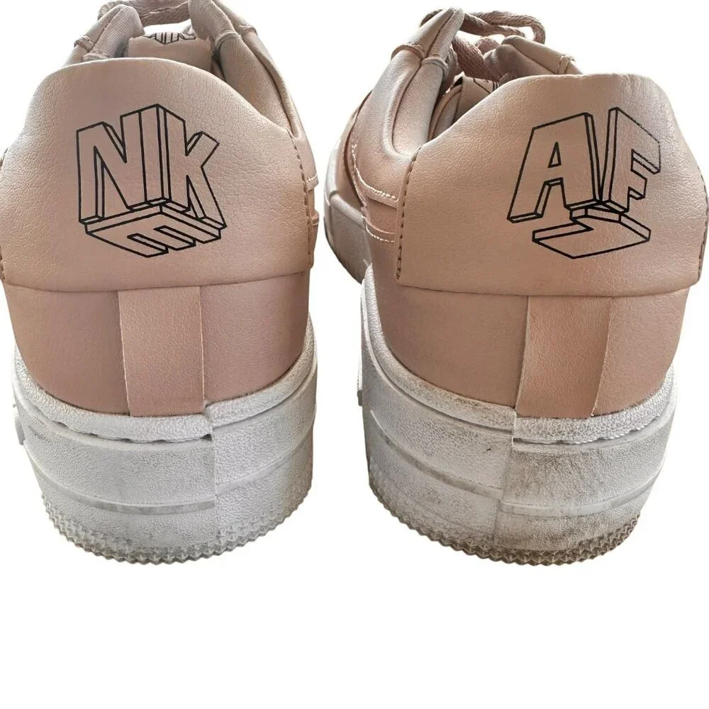 Nike Air Force 1 Pixel Athletic Lace Up Shoe‎ Womens Size 12 Pink White